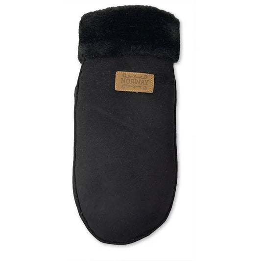 Black Suede-Style Mittens