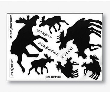 Set of 9 Moose Stickers