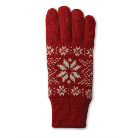 Red Knit Snowflake Mittens