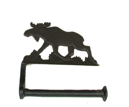 Cast Iron Moose Toilet Paper Holder
