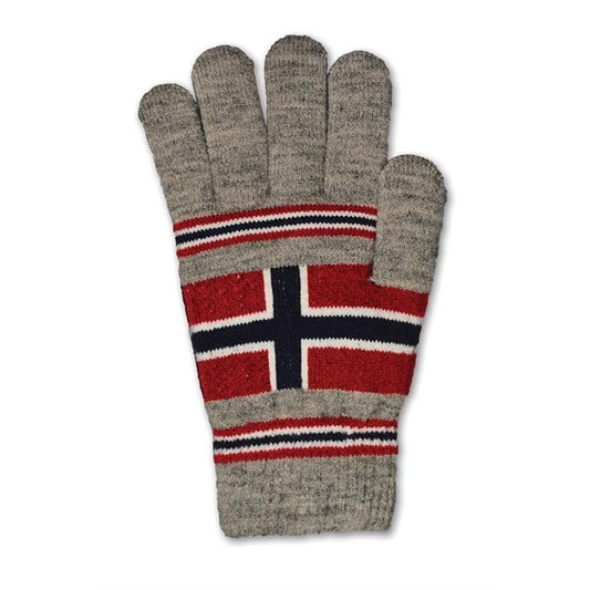 Gray Norwegian Flag Mittens
