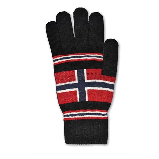 Black Norwegian Flag Mittens