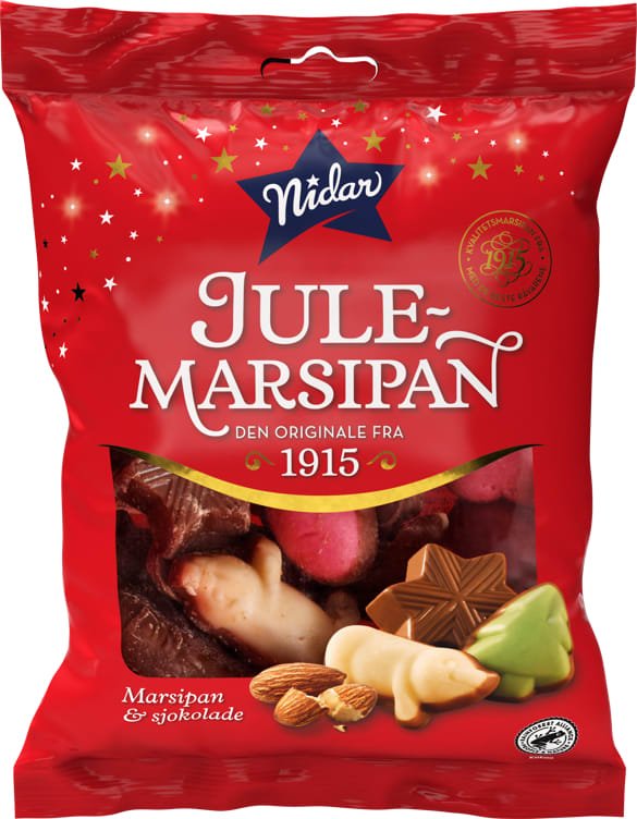 Nidar Christmas Marzipan & Chocolate 193 g - Fjord & Pine / NFP NORWEGIAN FINEST PRODUCTS INC.