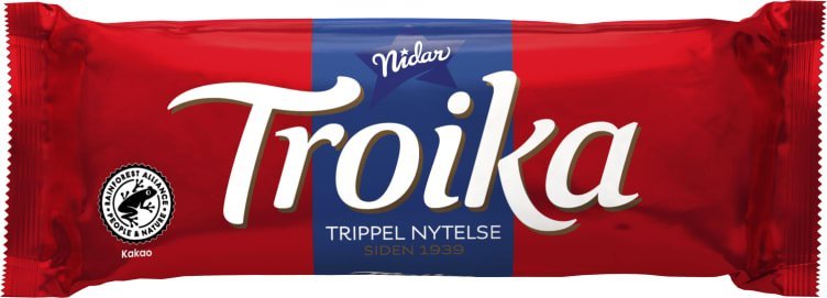 Nidar Troika Dark Chocolate with Raspberry Jelly, Truffle & Marzipan 66 g - Fjord & Pine