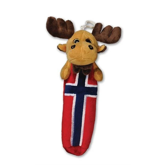 Norwegian Flag Plush Pencil Case with Moose Head